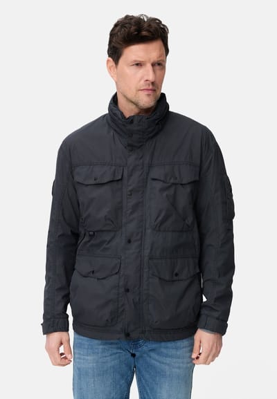 camel active teXXXactive® jas met oprolbare capuchon - Maat menswear-50 - Donkerblauw