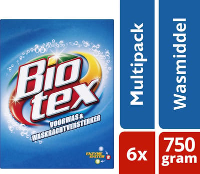 7x Biotex Waspoeder Voorwas & Waskrachtversterker 750 gr