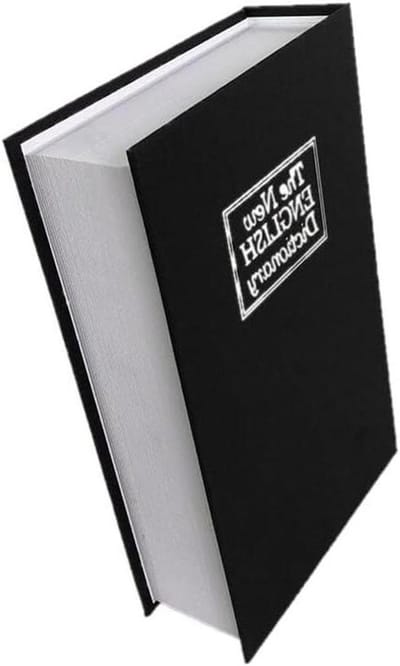 Boekkluis XL - Geheime Kluis - Booksafe - Boekenkluis - Kluis Met Sleutelslot - Geldkist - Verborgen Kluis - Veilig Geld Opbergen - Spaarpot Kluis - ZWART