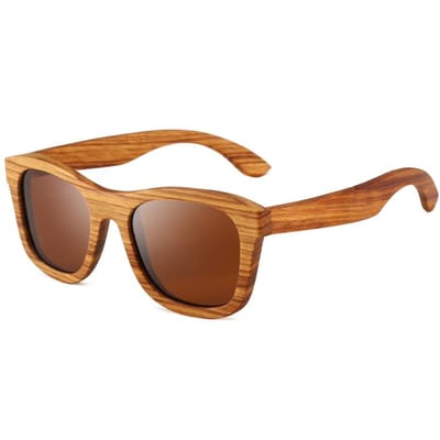 Retro Vierkante Houten Zonnebril UV400 Vintage Mode voor Dames Heren Luxe Merk Zonnebrillen Buiten Bescherming Rijden brown