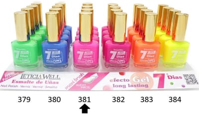 Leticia Well - Nagellak - Fris / Fluor / Neon Fel Roze - 1 flesje met 13 ml inhoud - Nummer 381