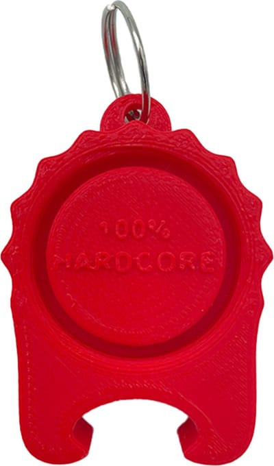 100% Hardcore PartyCap | De universele festivaldop met bieropener | Rood
