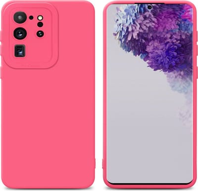 Cadorabo Hoesje geschikt voor Samsung Galaxy S20 ULTRA in FLUID ROOD - Beschermhoes gemaakt van flexibel TPU silicone Cover Fluid Case