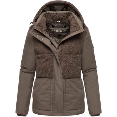 Marikoo dames winterjas Sheeta met teddyfleece & capuchon