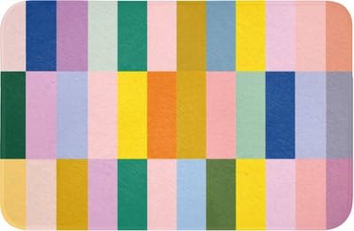 Badmat 60x40 cm - Antislip - Stroken - Blauw - Patroon - Abstract - Badmatten voor badkamer - Badkamermat - Douchemat - Badkamer mat