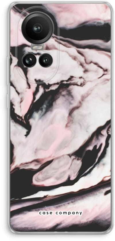 Case Company® - Hoesje geschikt voor Oppo Reno 10 Pro hoesje - Roze stroom - Soft Cover Telefoonhoesje - Bescherming aan alle Kanten en Schermrand