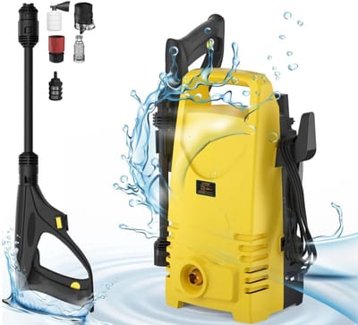 Cellista Hogedrukreiniger 1600W - Elektrische Hogedrukspuit - Autowaspistool - Waterreiniger - 180° Verstelbare Nozzle - 6L/min - Met Slang en Foamfles