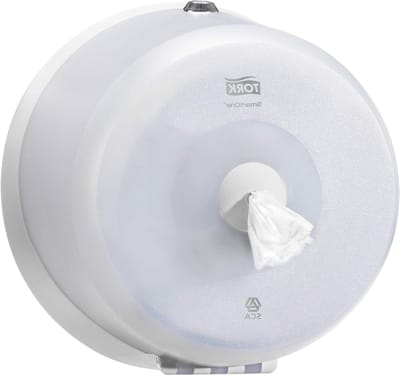 Toiletpapier Dispenser - Papierhouder - Hygiënisch Papier - Zuinig Verbruik - Grote Capaciteit - Wit