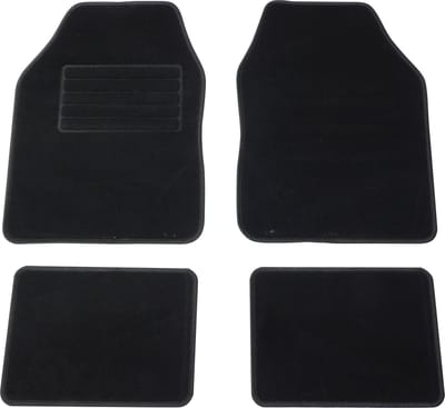 Carpoint Mattenset Malibu - 4 delig - 2 voormatten - 2 achtermatten - Antislip onderkant - Verstevigd hakstuk - Afgezoomde randen - Zwart