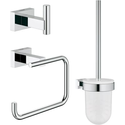 GROHE Essentials Cube Accessoireset - Toiletrolhouder - Toiletborstelset - Handdoekhaak - Chroom