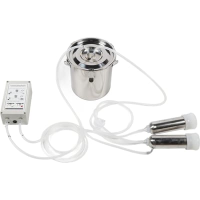 Machine à Traire Automatique Portable à Pulsation pour Chèvre 3L, Machine à Traire Électrique pour Vache avec 2 Godets Trayeurs, Prise US