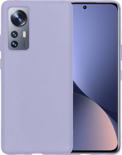 Hoesje - Geschikt voor Xiaomi 12 Pro - Sterk & Shockproof - Siliconen Case - Hoes Cover - Telefoonhoes - Lila