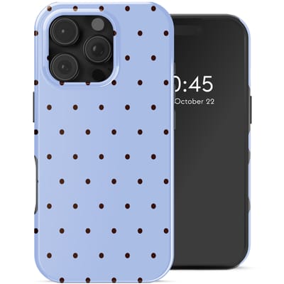 Selencia Hoesje - Geschikt voor Apple iPhone 16 Pro - Backcover - Happy Dots Digital Sky