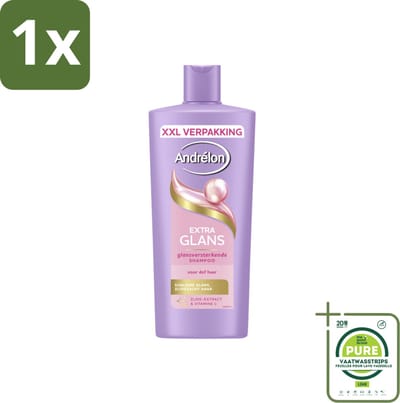 1 x Andrélon – Shampoo – Extra Glans – 685 ml - Glans Haar - Zijde Extract - Vitamine C - Stralende Haar - Gezonde Glans