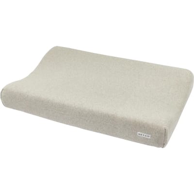 Meyco Baby Knit Basic aankleedkussenhoes - sand melange - 50x70cm