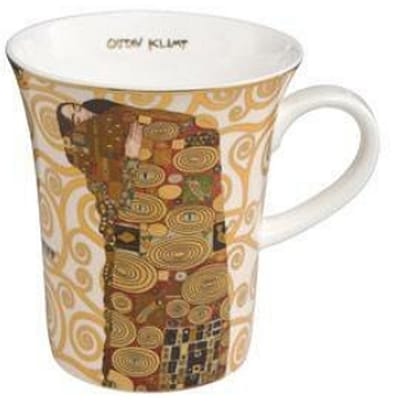 Goebel - Gustav Klimt | Koffie / Thee Mok De Vervulling | Beker - porselein - 400ml - met echt goud - 2 stuks