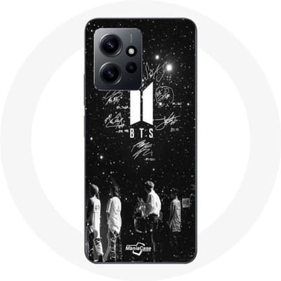 Coque - BTS - Xiaomi Redmi Note 12 4G - Souple - Noir - Membres BTS