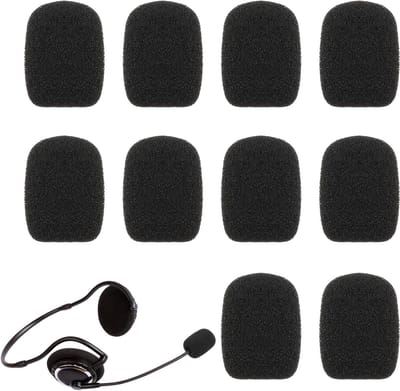 10 Stuks Schuim Covers voor Headset Microfoons, Geluiddempende Lapel Bescherming, Mini Windbescherming voor Diverse Microfoons