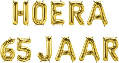 Foil balloon kit - Hoera 65 jaar