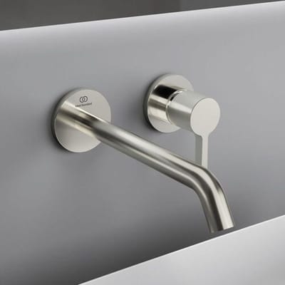 Ideal Standard wall-mounted basin mixer with round rosettes, spout 22 cm A7379GN
