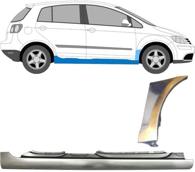 Volledige dorpel + reparatiepaneel voorste spatbord voor Volkswagen Golf Plus 05-13