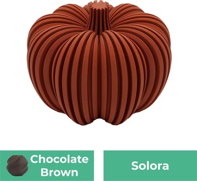 Solora pompoen beeld – Decoratief beeld - Chocolade Bruin - 3d geprinte beeld – Herfst woondecoratie - 10CM