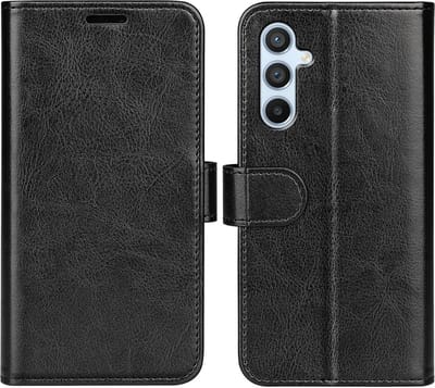MobyDefend Hoesje - Geschikt voor Samsung Galaxy A54 - Wallet Book Case (Sluiting Achterkant) - Zwart