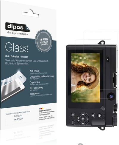 dipos – 2x Pantserfolie geschikt voor Gerbala 4K 75MP | 9H Screenprotector