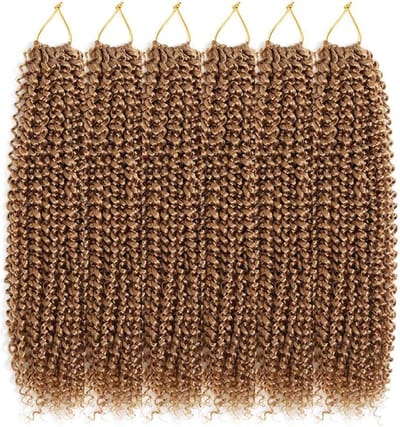 7pcs/lot Passion Twist Haar 18 inch Water Wave Gehaakte Hair Extensions Passion Twist Gehaakt Haar Passion Twists Vlechten Haar Bohemian Vlechten Synthetisch Haar(45.72cm, 27)