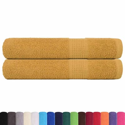 vidaXL - Saunahanddoeken - FROGN - 2 - st - 80x200 - cm - 360 - g/m² - goud