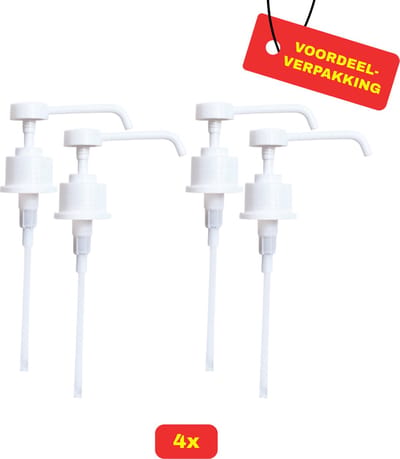 4x - Doseerpomp Hartmann - long nozzle - voor 350/500 ml BODE flacon - Voordeelverpakking!