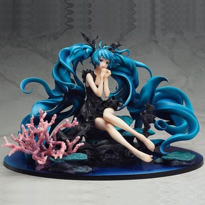 Op Voorraad Hatsune Miku Figma Diepzee Meisje Sprankelende Sneeuw Editie | Gearticuleerde Vocaloid Zanger Decoratieve Display Figuur Cadeau black