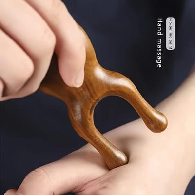 Elegante Sandelhout 3D Massagekam voor Neus, Hoofd & Oor Natuurlijk Houten Ontspanningsinstrument, Handgemaakt met Gladde Afwerking brown