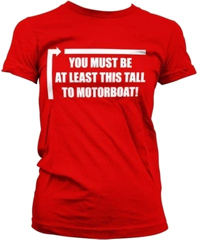 Hybris Dit 'Tall To Motorboat Girly' T-shirt voor dames, rood