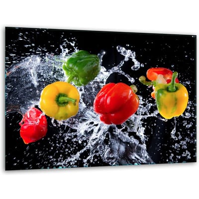 TMK ArtDeko Serie - Snijplank Glas - 40x30cm - Paprika Motief