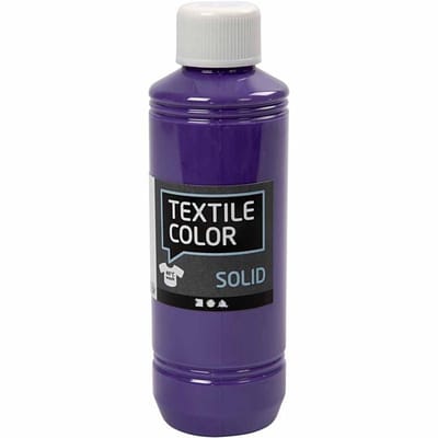 Textielverf Paars – Paarse Kledingverf – Stofverf – Textiel Kleurstof – Stoffenverf – Verf Voor Kleding – Textiel Verven – Kleurstof Voor Stof – DIY Kleding Verven – Dekkend – 250 ml – 1 stuk