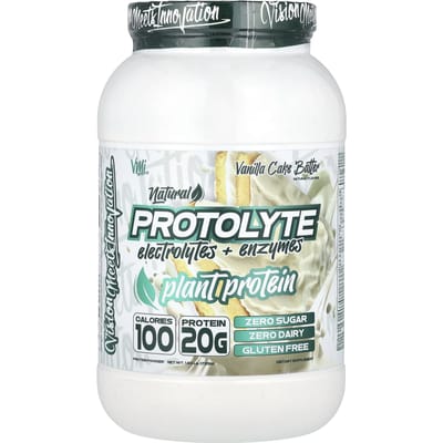 VMI Sports, ProtoLyte, poudre de protéine végétale, pâte à gâteau vanille, 1,6 lb (725g)
