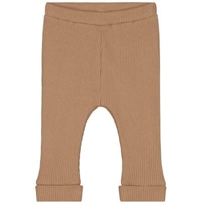 Prénatal newborn broek rib Pure Dark Sand Brown 44 unisex