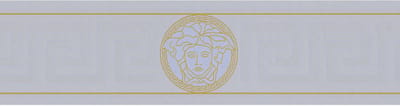 Exclusief luxe behang Profhome 935225-GU behangrand licht gestructureerd met grafisch patroon glimmend goud 0,65 m2