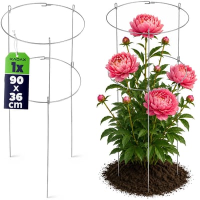 KADAX Tuinsteun van gepoedercoat staal, plantenhouder, bloemensteun, plantensteun, klimhulp voor planten, tuin, balkon, plantenhouder, hoogte: 90 cm