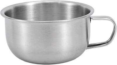 Scheerzeep Kom - Scheer Mok - Grooming Mannen - Roestvrij Staal - 200ml - Zilver