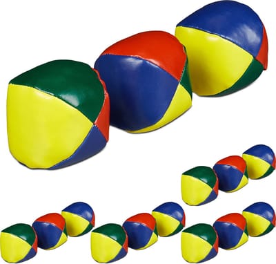 15x jongleerballen - jongleer set - juggling balls - circusballen - 6 cm