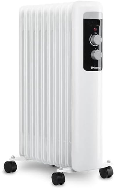 Elektrische Oliebadradiator met 9 Verwarmingselementen en Regelbare Thermostaat - 2000 W