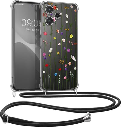 kwmobile telefoonhoesje geschikt voor Xiaomi Redmi 12 - Hoesje met telefoonkoord - Back cover voor smartphone - Case in meerkleurig / transparant