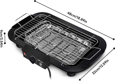 Jently elektrische tafelgrill - tafelgrill - tafel barbecue - grillplaat - roestvrij staal - temperatuurregeling - camping/thuis