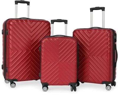 3-delige 55/75/115Lharde kofferset ,Lichtgewicht ABS kofferset,Reiskoffers set 3 stuks,Harde koffers met 4 wielen ,Moderne kofferset V-patroon , trolleykoffers set,Handbagage en ruimbagage koffer,Kofferset met telescopische trekstang,Luggage set