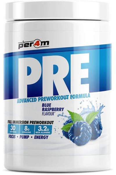 Per4m - Pre Workout Stim - 570g - Blue Raspberry - pre-workout - preworkout - sportvoeding - fitness - krachttraining