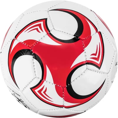 Maat 2 voetbal voor vaardigheidstraining, mini-voetbal voor kinderen en beginners, ideaal voor buiten en binnen (Rood)