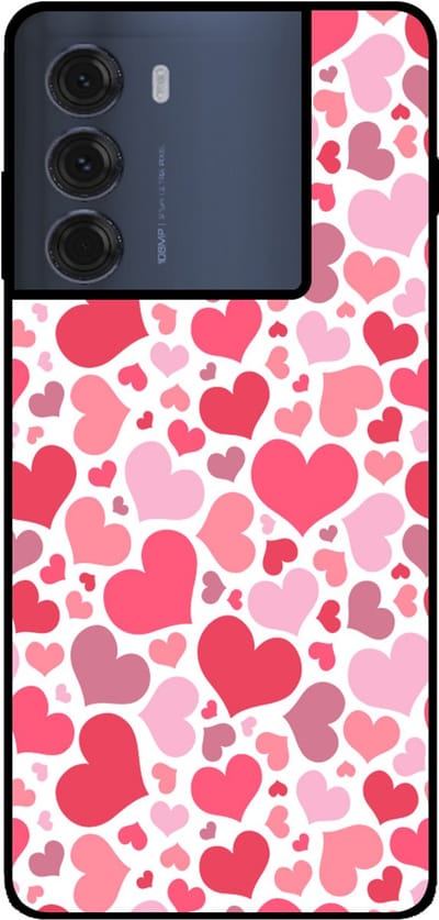 Smartphonica Telefoonhoesje Geschikt voor Motorola Moto G200 5G / Edge S30 met Hartjes Print - Hearts Design TPU Backcover Case - Kinder Hoesje met Hartjes Design geschikt voor Motorola Edge S30;Motorola Moto G200 5G