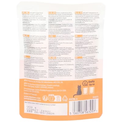 Economy pack 24x70 Kipfilet met tonijnfilet Applaws Naturel in bouillon natvoer voor katten